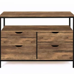 IDMarket Commode industrielle 4 tiroirs avec étagère* Meubles Tiroirs|Meubles Bas
