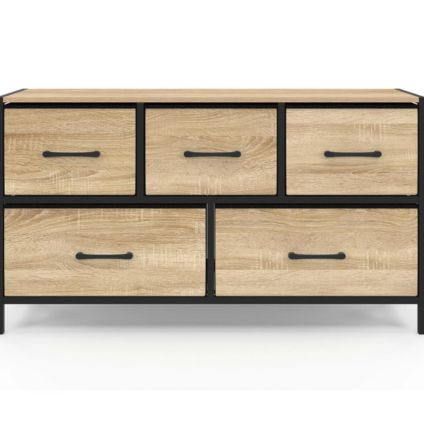 IDMarket Commode industrielle design 5 tiroirs* Meubles Tiroirs|Meubles Bas