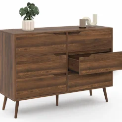 IDMarket Commode scandinave effet noyer* Commodes