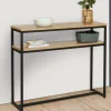 IDMarket Console bois et métal double plateau 100 cm* Meubles Bas|Collection Agencement Magasin