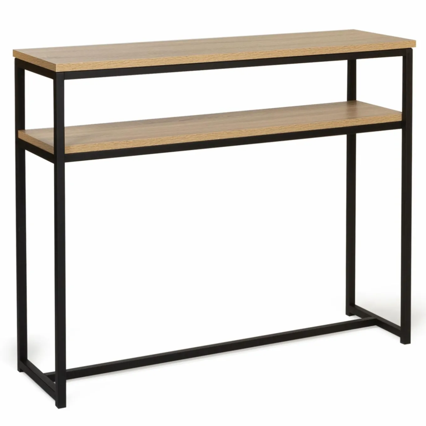IDMarket Console bois et métal double plateau 100 cm* Meubles Bas|Collection Agencement Magasin