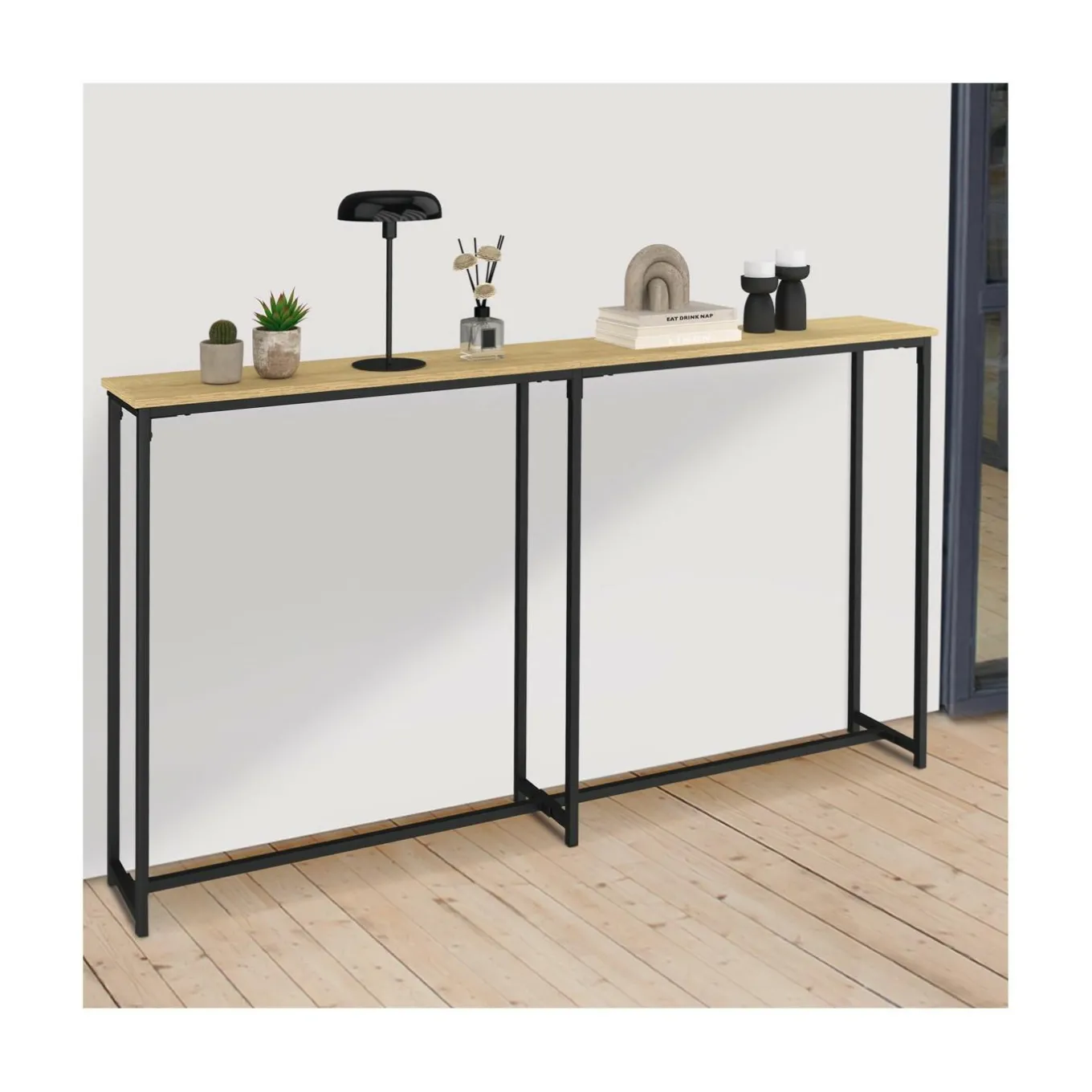 IDMarket Console bout de canapé table d'appoint design industriel* Petits Meubles|Consoles