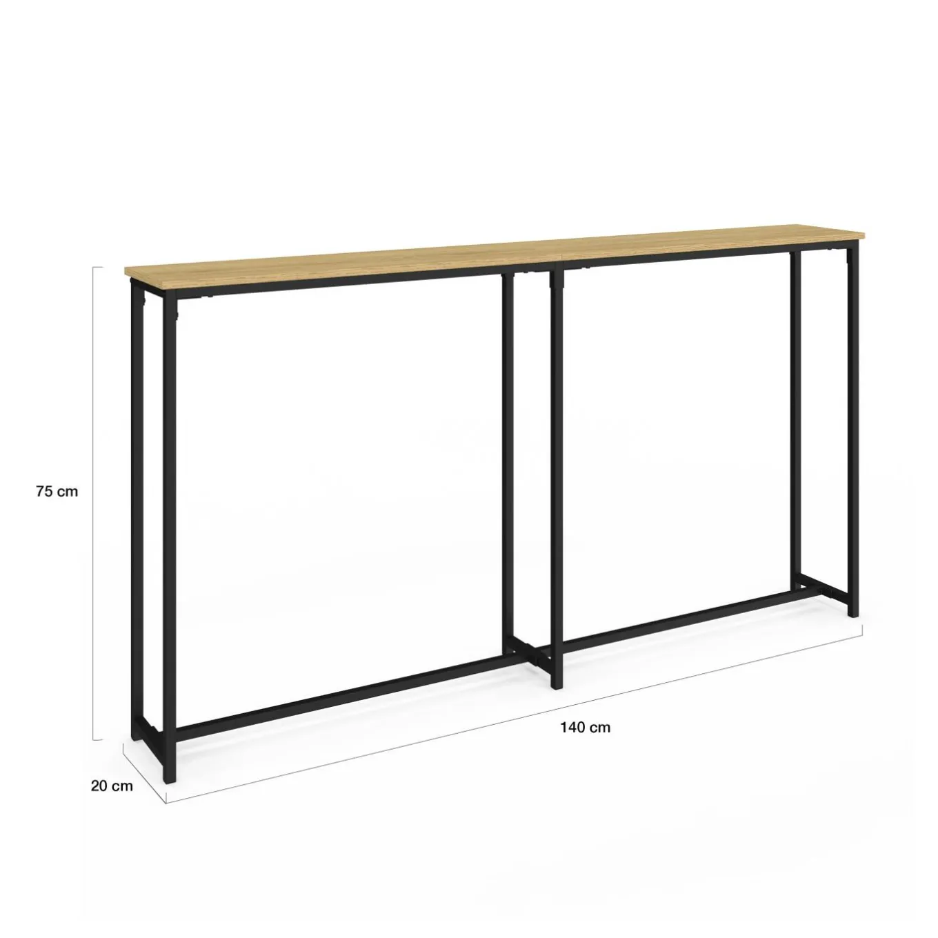 IDMarket Console bout de canapé table d'appoint design industriel* Petits Meubles|Consoles