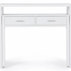 IDMarket Console bureau extensible blanc* Meubles Blancs|Collection Design