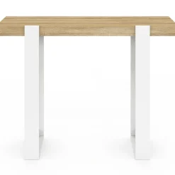 IDMarket Console d'entrée bois et blanc style industriel* Meubles Bas|Meubles En Bois