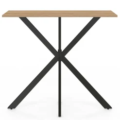 IDMarket Console en bois avec pied araignée métalique noir* Collection Agencement Magasin|Collection Vintage