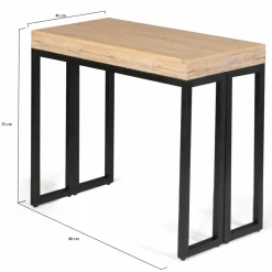 IDMarket Console extensible industrielle 140 cm* Meubles En Bois|Collection Industrielle