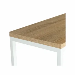 IDMarket Console industrielle bois et métal blanc* Collection Industrielle|Petits Meubles