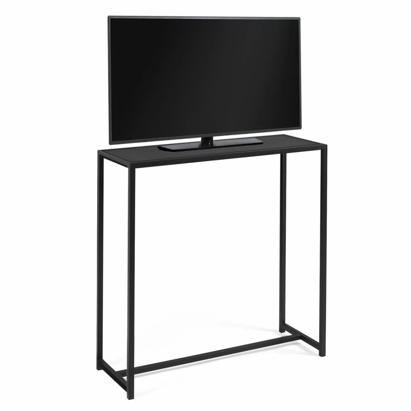 IDMarket Console métal noir style industriel 80 cm* Meubles Noirs|Collection Métal