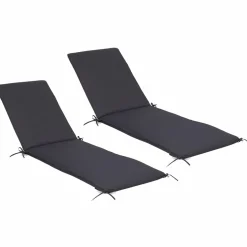 IDMarket Coussins transat gris 190 cm* Bains De Soleil|Fauteuils De Jardin