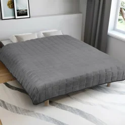 IDMarket Couverture lestée 150x200 cm bicolore gris clair et gris 9 kg* Couettes Et Oreillers