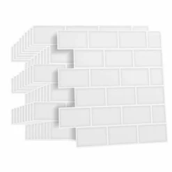 IDMarket Crédence adhésive murale effet carrelage blanc* Produits D’Aménagement Intérieur|Décoration Et Accessoires