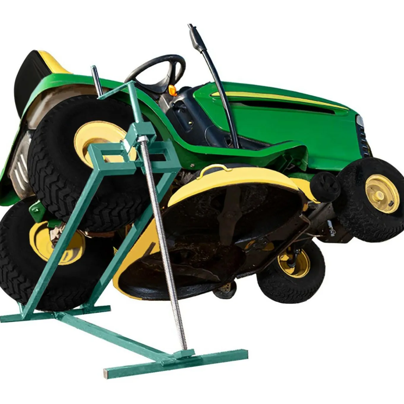 IDMarket Cric lève tracteur tondeuse 400 kg* Entretien Du Jardin Et Accessoires