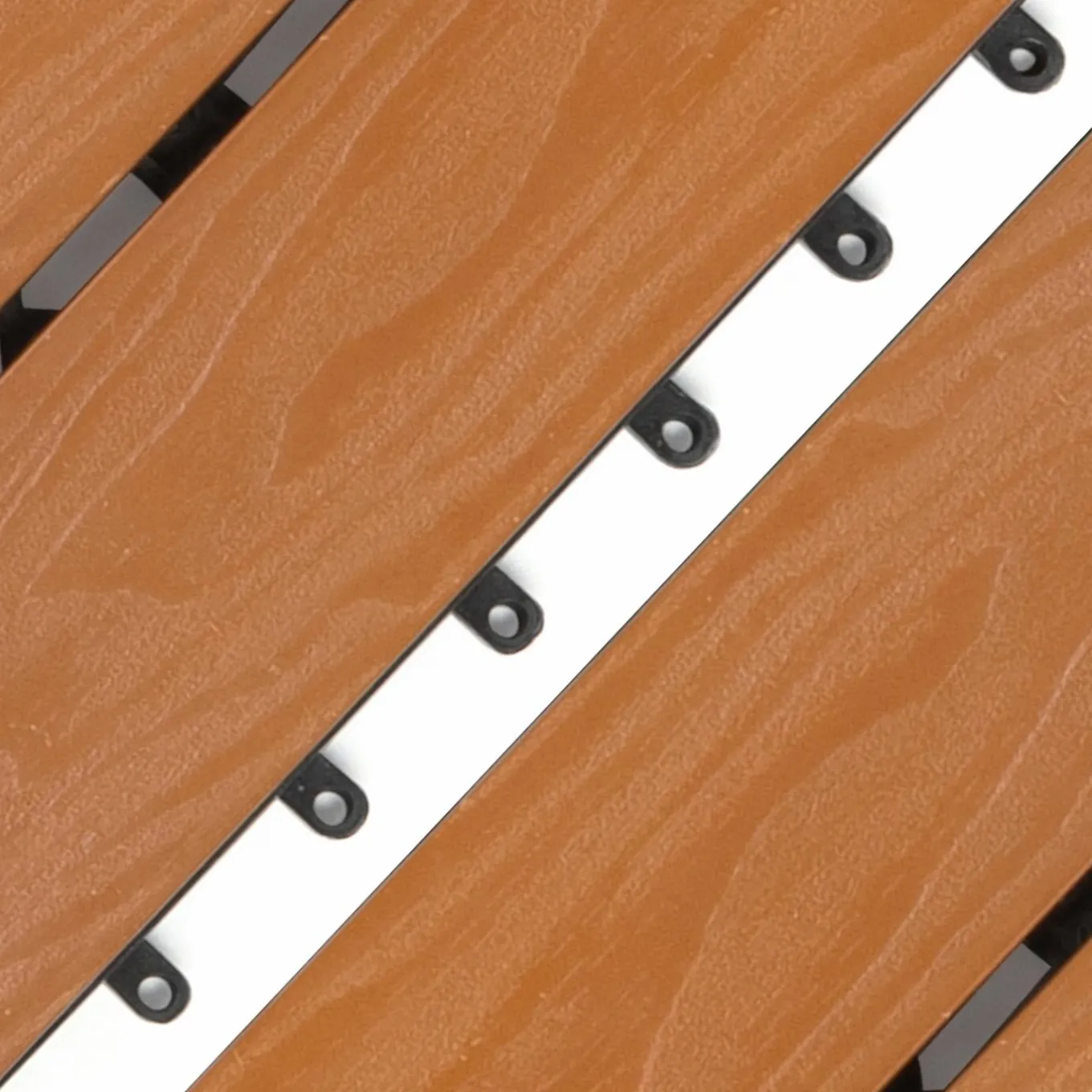 IDMarket Dalles composite clipsables 30x30 CM imitation teck* Revêtement Sol Extérieur