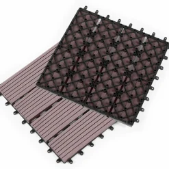 IDMarket Dalles composite clipsables 30x30 cm pour terrasse* Revêtement Sol Extérieur