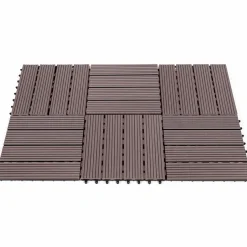 IDMarket Dalles composite clipsables 30x30 cm pour terrasse* Revêtement Sol Extérieur