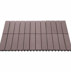 IDMarket Dalles composite clipsables 30x30 cm pour terrasse* Revêtement Sol Extérieur