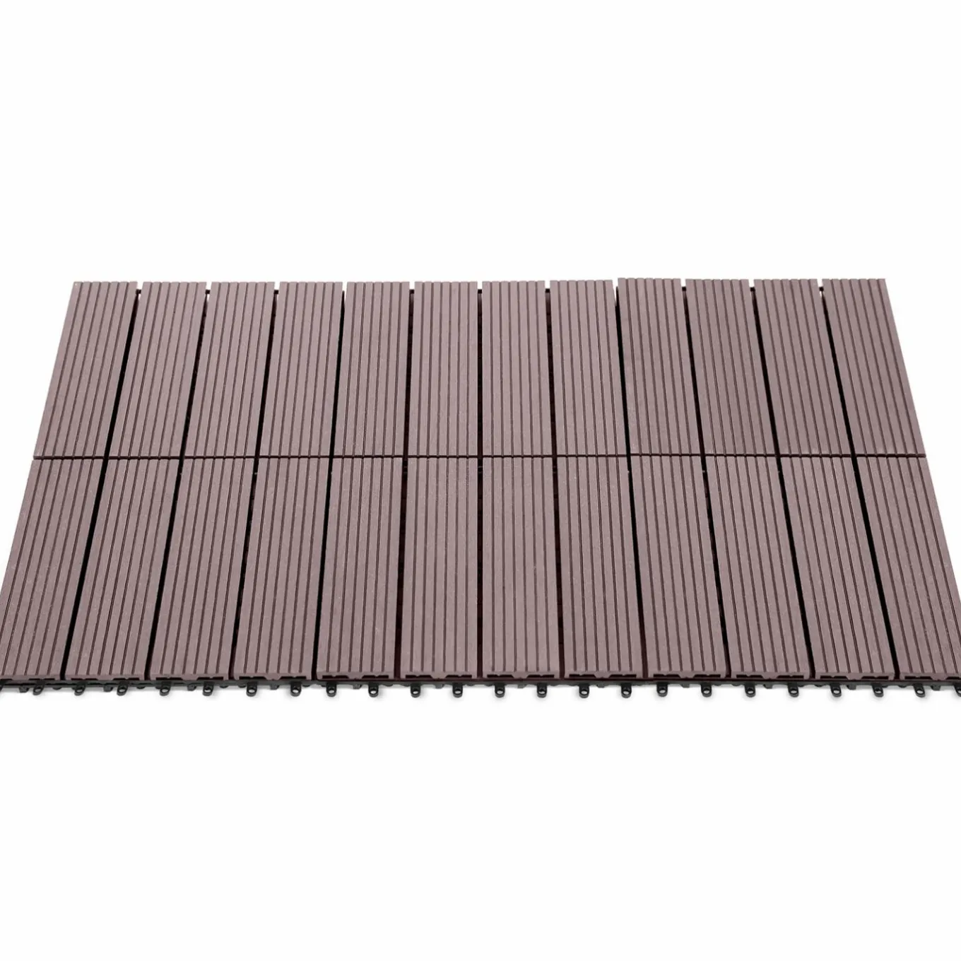 IDMarket Dalles composite clipsables 30x30 cm pour terrasse* Revêtement Sol Extérieur