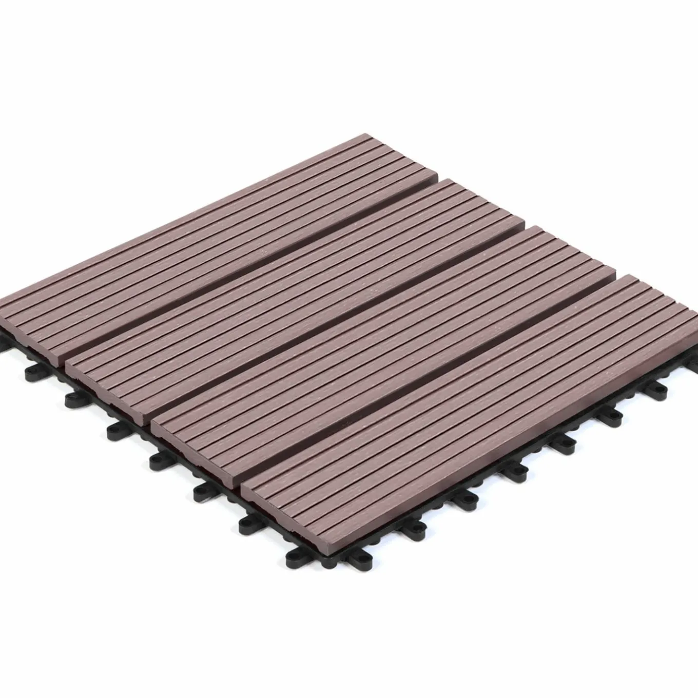 IDMarket Dalles composite clipsables 30x30 cm pour terrasse* Revêtement Sol Extérieur