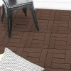 IDMarket Dalles de terrasse mosaïques clipsables bois composite taupe 30 x 30 cm* Revêtement Sol Extérieur
