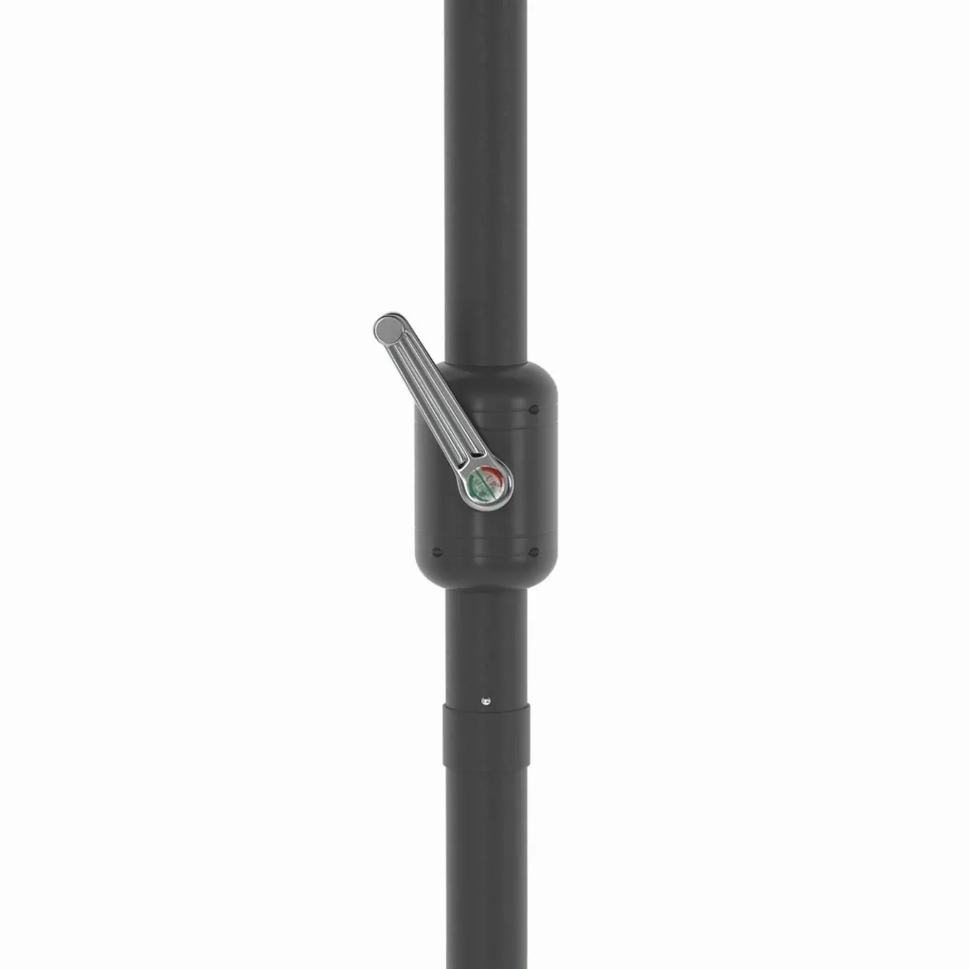 IDMarket Demi parasol de balcon plage CORTE gris 2,7x1,35 M avec housse* Parasols