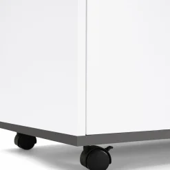 IDMarket Desserte de cuisine bois blanc et plateaux gris* Meubles De Cuisine Avec Plan De Travail|Dessertes Et Éléments De Cuisine