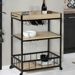 IDMarket Desserte de cuisine DETROIT* Collection Industrielle|Buffets De Cuisine