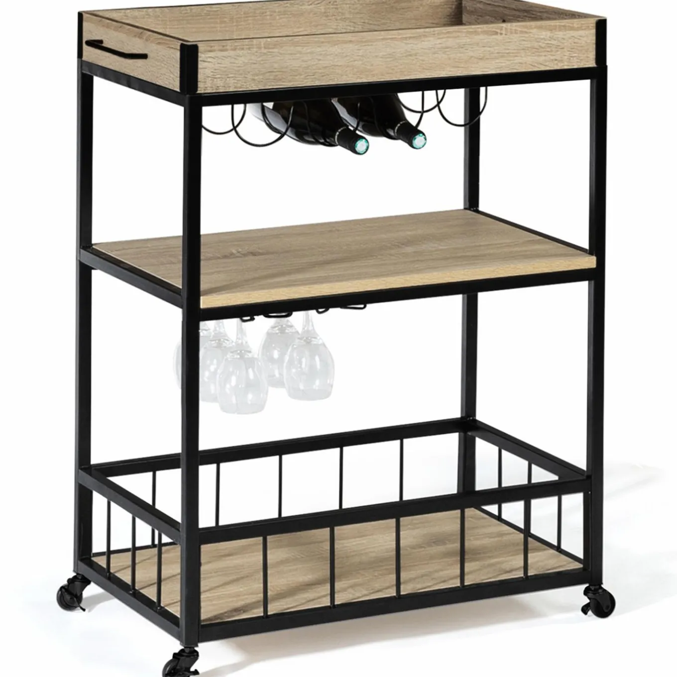 IDMarket Desserte de cuisine DETROIT* Collection Industrielle|Buffets De Cuisine