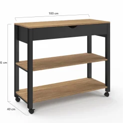 IDMarket Desserte de cuisine XXL L.100 CM* Meubles De Cuisine Avec Plan De Travail|Dessertes Et Éléments De Cuisine