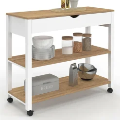 IDMarket Desserte de cuisine XXL plan de travail 110 cm et tiroir* Meubles De Cuisine Avec Plan De Travail|Dessertes Et Éléments De Cuisine