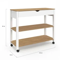 IDMarket Desserte de cuisine XXL plan de travail 110 cm et tiroir* Meubles De Cuisine Avec Plan De Travail|Dessertes Et Éléments De Cuisine
