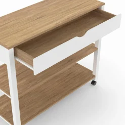 IDMarket Desserte de cuisine XXL plan de travail 110 cm et tiroir* Meubles De Cuisine Avec Plan De Travail|Dessertes Et Éléments De Cuisine