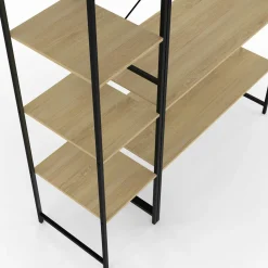 IDMarket Dressing d'angle double penderie design industriel 123 cm* Dressings Et Portants Vêtements|Chambre Complète Adulte