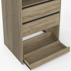 IDMarket Dressing double XXL 220 cm hêtre avec porte pantalons + étagères + tiroirs + rangements à chaussures et noir* Dressings Et Portants Vêtements|Chambre Complète Adulte