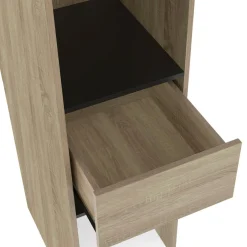 IDMarket Dressing extensible avec double penderie et rideau noir* Collection Design|Collection Contemporaine