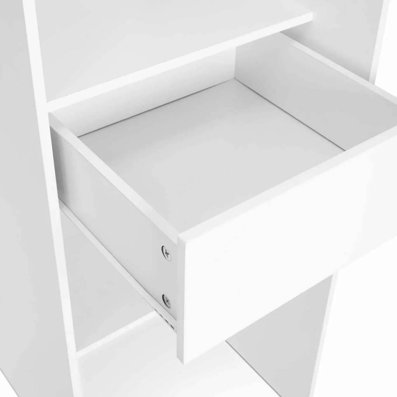 IDMarket Dressing extensible blanc et gris* Meubles Hauts|Meubles Blancs