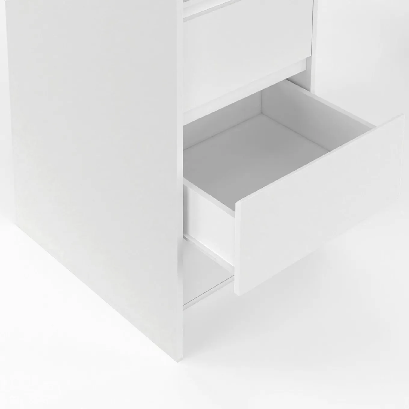 IDMarket Dressing extensible double blanc 120/180 cm 6 tiroirs + étagères + double penderie + rideau gris* Dressings Et Portants Vêtements|Chambre Complète Adulte