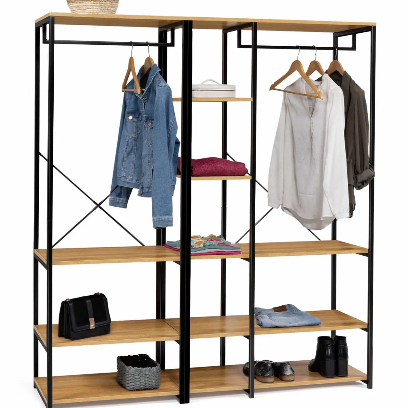 IDMarket Dressing industriel 150 cm* Meubles Hauts|Meubles En Bois