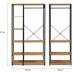 IDMarket Dressing industriel 150 cm* Meubles Hauts|Meubles En Bois