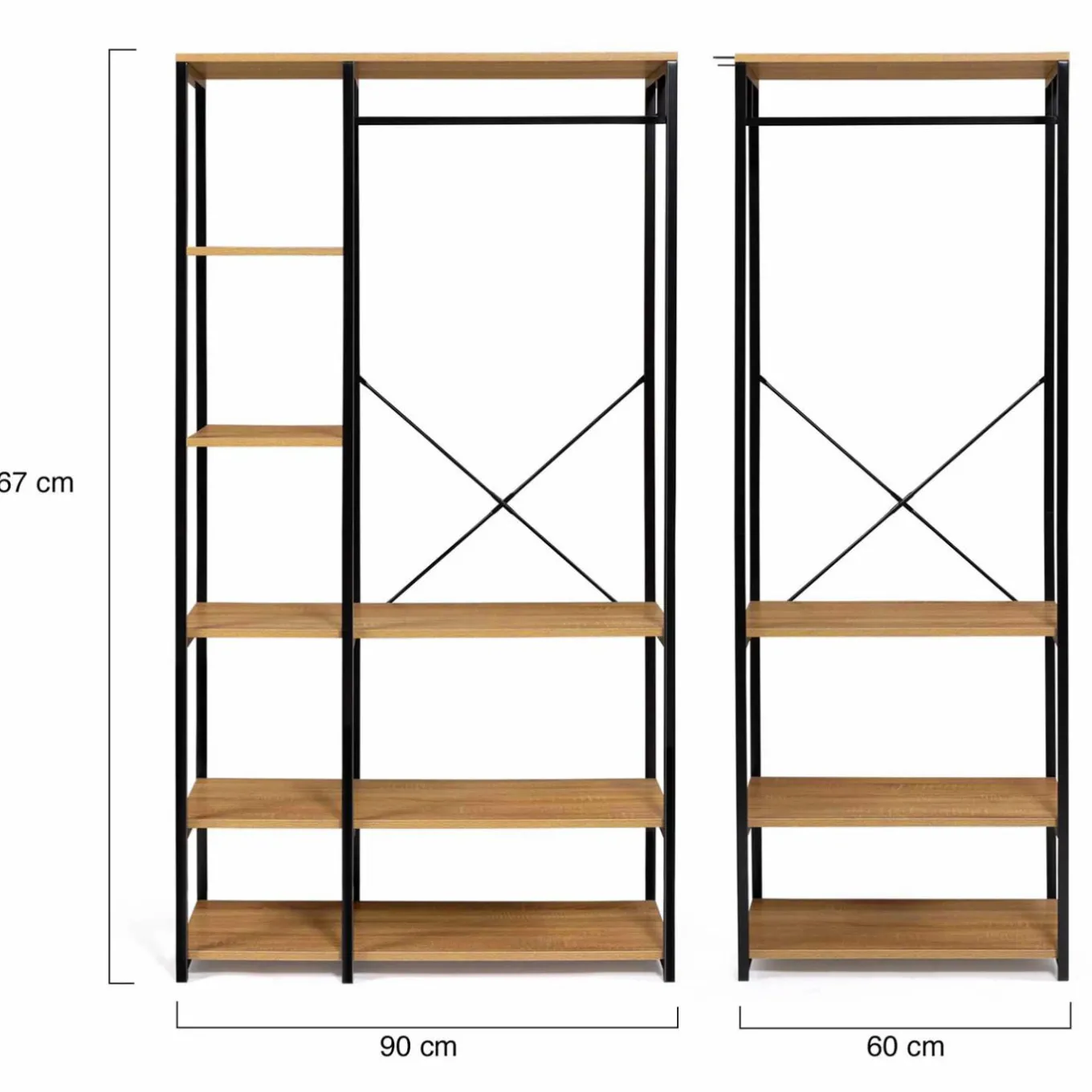 IDMarket Dressing industriel 150 cm* Meubles Hauts|Meubles En Bois