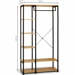 IDMarket Dressing industriel 90 cm* Meubles Hauts|Meubles En Bois