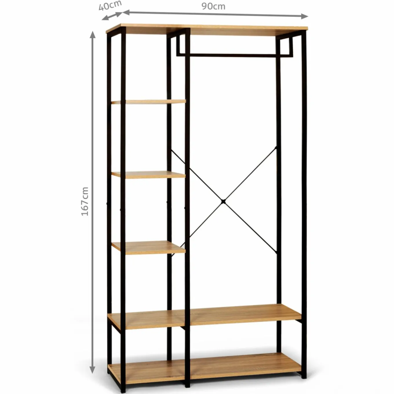 IDMarket Dressing industriel 90 cm* Meubles Hauts|Meubles En Bois