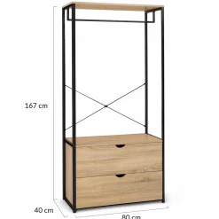 IDMarket Dressing industriel 2 tiroirs 80 cm* Meubles Hauts|Collection Agencement Magasin