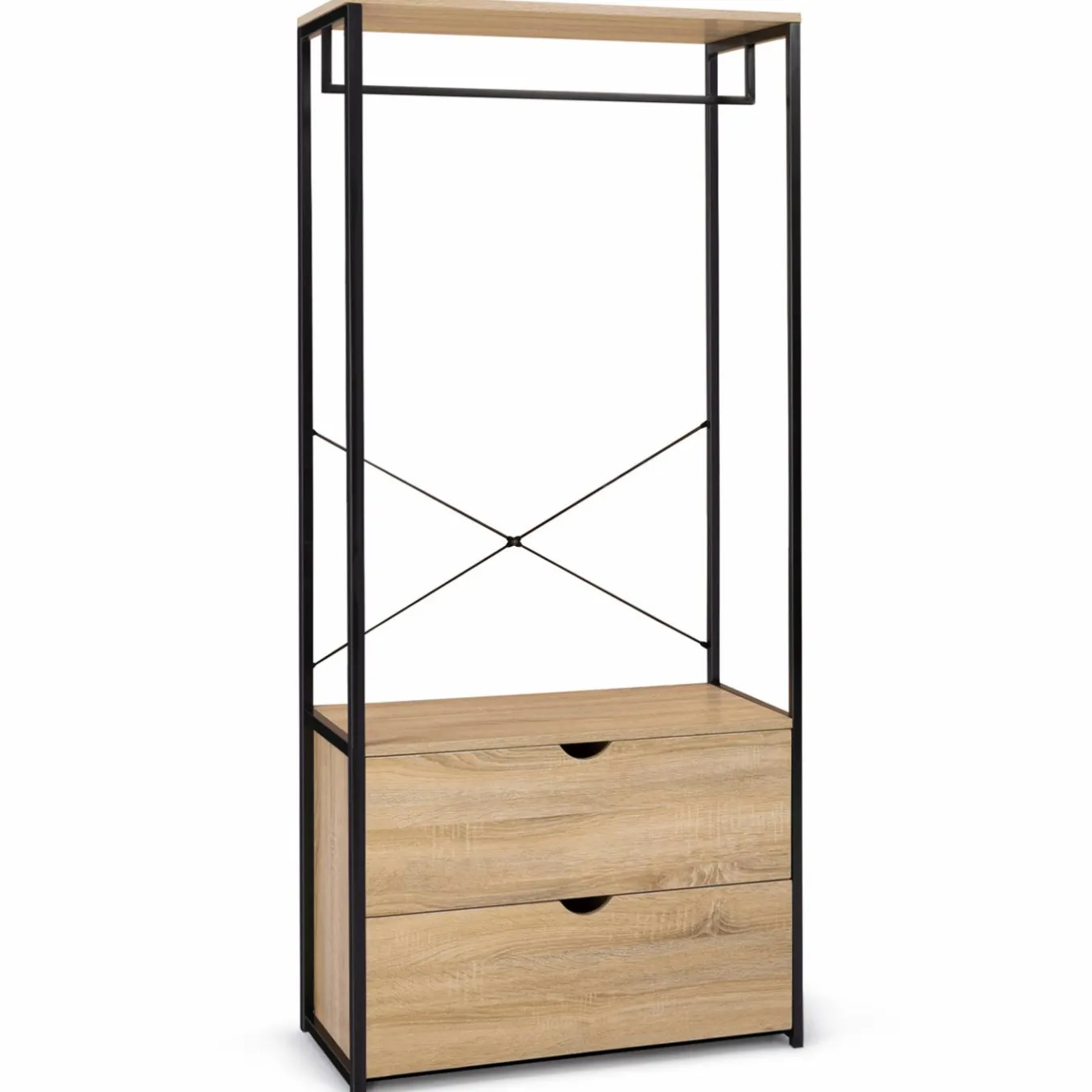 IDMarket Dressing industriel 2 tiroirs 80 cm* Meubles Hauts|Collection Agencement Magasin