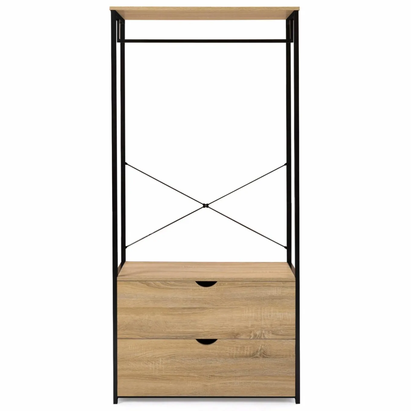 IDMarket Dressing industriel 2 tiroirs 80 cm* Meubles Hauts|Collection Agencement Magasin