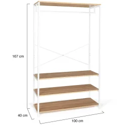 IDMarket Dressing industriel blanc 100 cm* Meubles Hauts|Collection Agencement Magasin