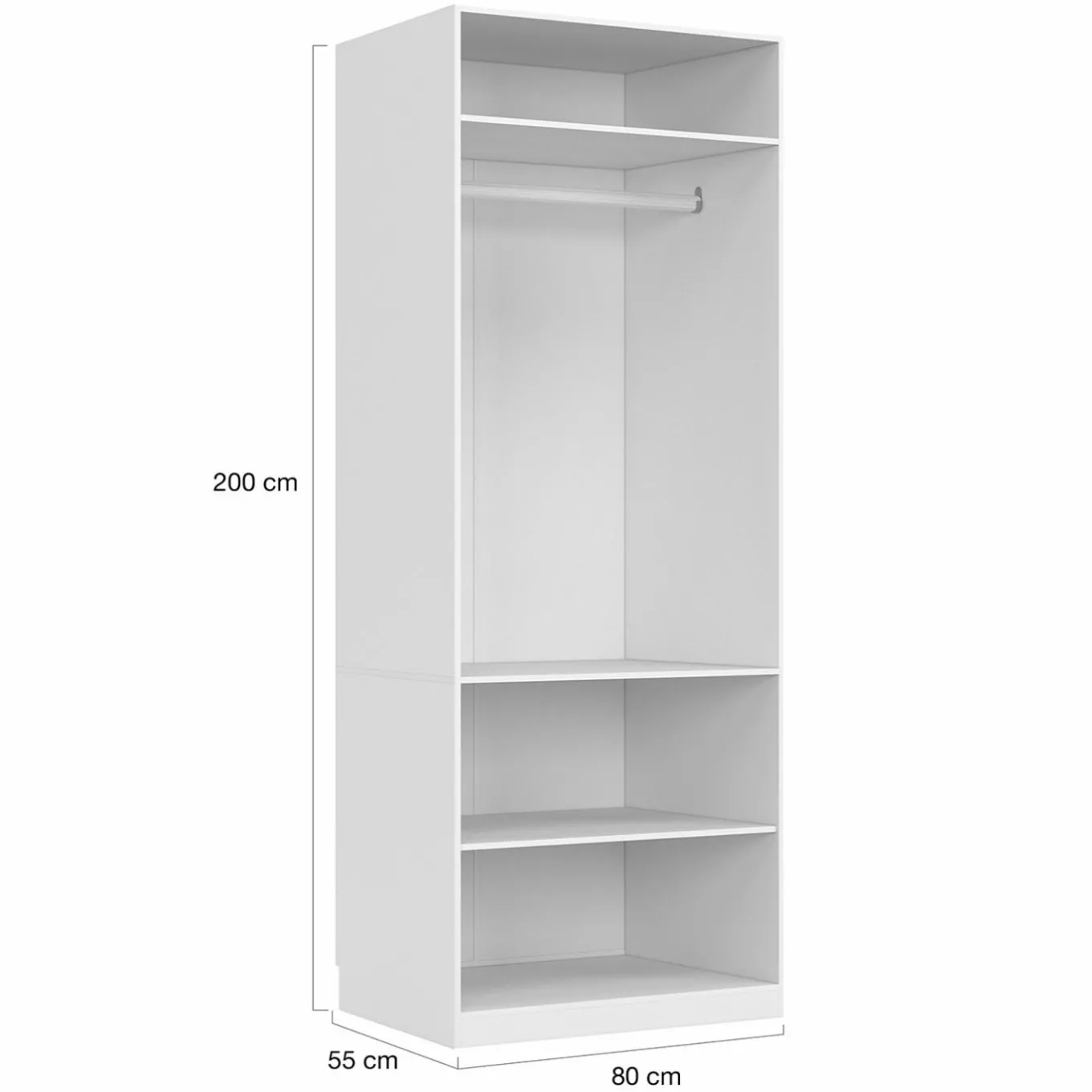 IDMarket Dressing modulable blanc avec 2 penderies, 10 étagères et 3 tiroirs* Dressings Et Portants Vêtements