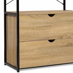 IDMarket Dressing modulable industriel double penderie 2 tiroirs* Meubles Tiroirs|Meubles En Bois
