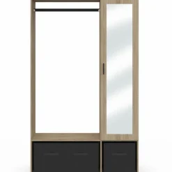 IDMarket Dressing penderie avec étagères et rangements noirs* Dressings Et Portants Vêtements