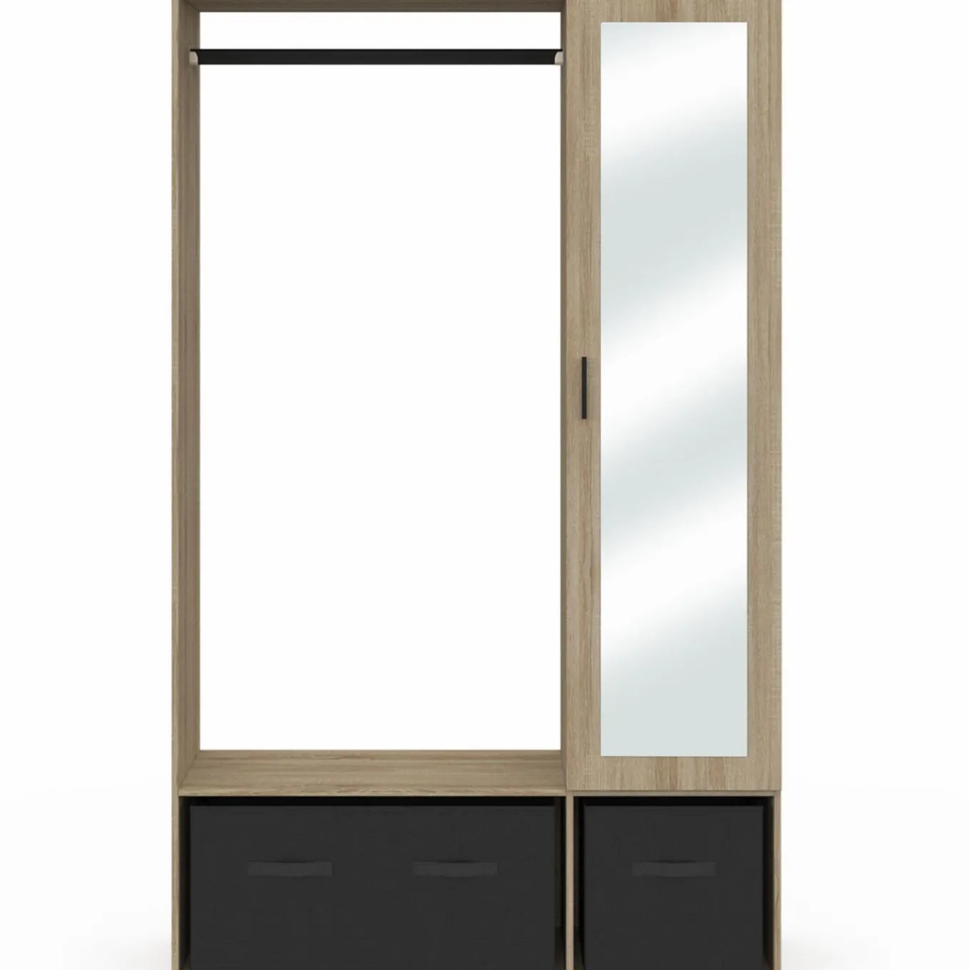 IDMarket Dressing penderie avec étagères et rangements noirs* Dressings Et Portants Vêtements